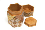 Yosegi hexagonal tea canister - Image 3