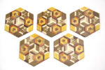 Set of Muku Coaster hexagonal (five pieces)