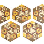 Set of Muku Coaster hexagonal (five pieces)