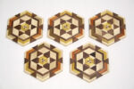 Set of Muku Coaster hexagonal (five pieces)
